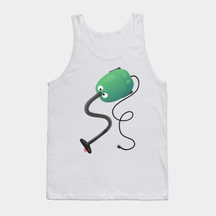 Cute vacuum cleaner cartoon humour Tank Top